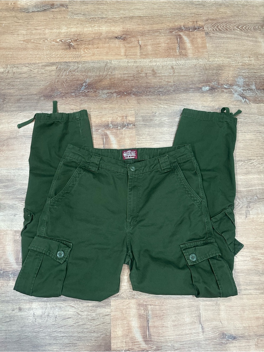 Men’s Matchstick Dark Green Cargo Pants